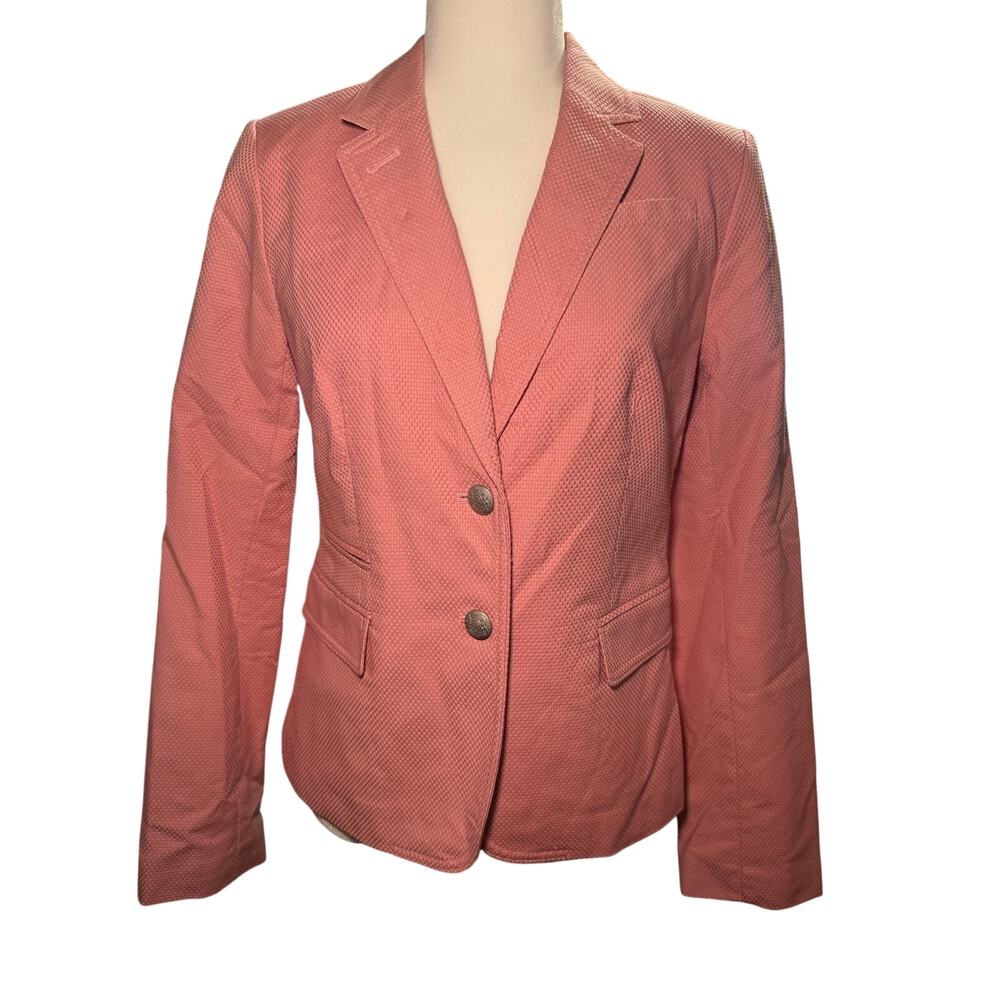 Banana Republic Pink Textured Cotton Blazer Jacket, Women's Size 6, NWT